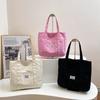 Fashion Canvas Large-capacity Tote Bag 2025 New College Student Class Shoulder Bag Hand Carry Commuter Bag Handbag