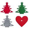 Christmas Cutlery Holder Bag Tree/Heart Shaped Knife Folk Tableware Holder Pockets Felt Dinner Flatware Covers for Christmas Party Dinner Table Decor