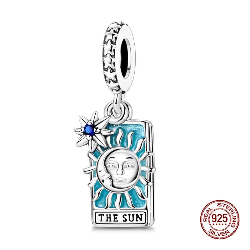 Original Charmcopper Star Moon Sun Tarot Series Charm Beads Fit 3Mm Original Bracelet Womens Diy Fine Jewelry Gift