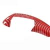 Car Interior Red Carbon Fiber ABS Gear Shift Handle Sleeve Button Cover Stickers For BMW F20 F30 F10 F32 F25 X5 F15 X6 F16 LHD