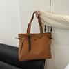 Nylon Large Tote Bag For Women Casual Street Style With Zipper Closure And Inner Phone Pocket