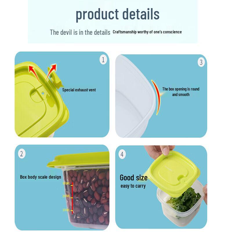 Camellia 830ml Food Storage Containers 3-Pack