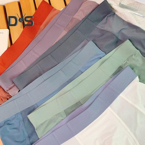 Pánské boxerky, spodní prádlo, střední pas, elastický pas, U-konvexní kraťasy, jednobarevné U-konvexní prodyšné látkové kalhotky