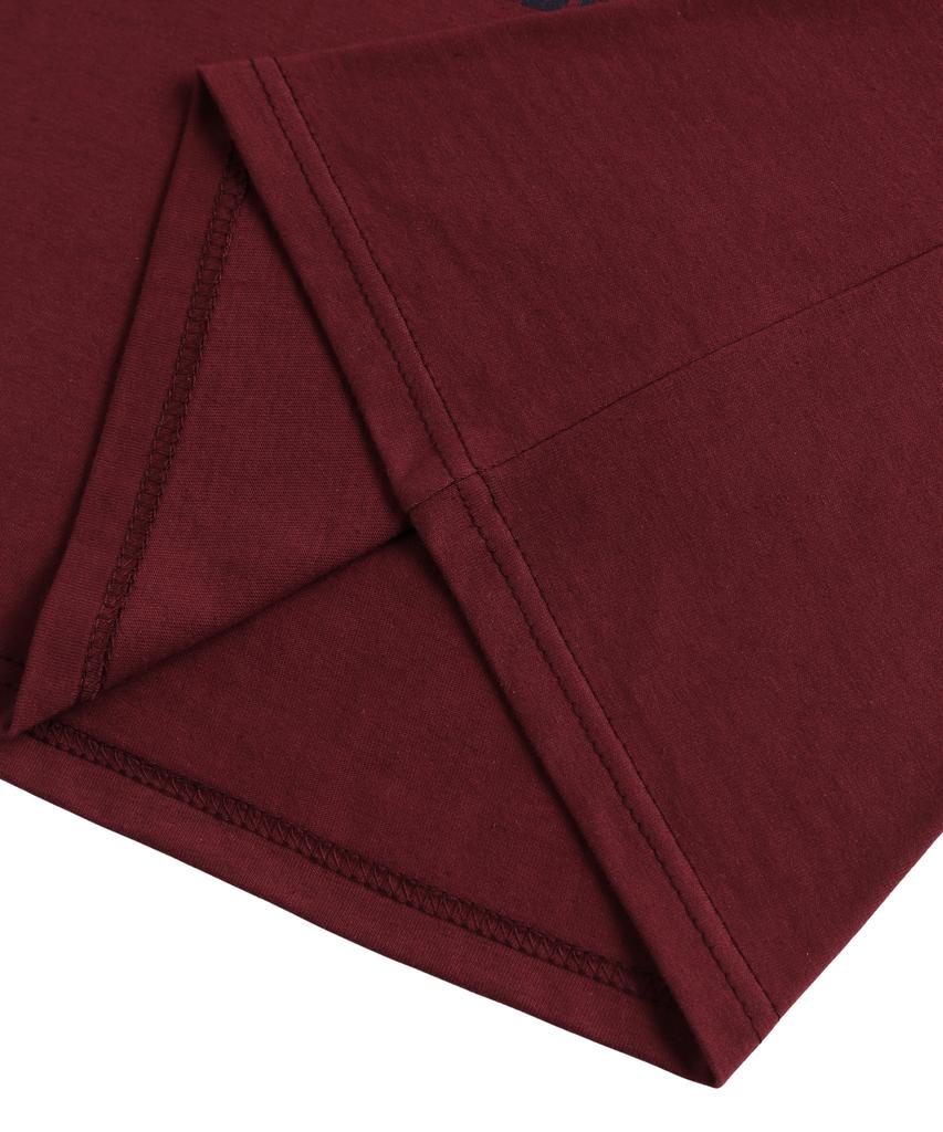 Awosijeu Wild West Ringer T-Shirt - Burgundy