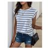 Summer Women's Classic Striped Sleeveless T-shirt Casual Versatile European American Style Tops