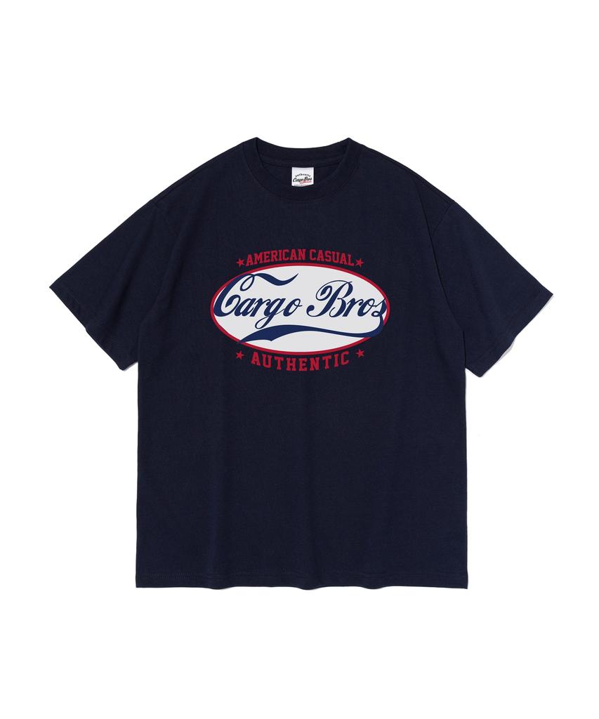 CARGOBROS FOR WOMAN American Classic Oval Logo Short Sleeve T-Shirt (Navy)