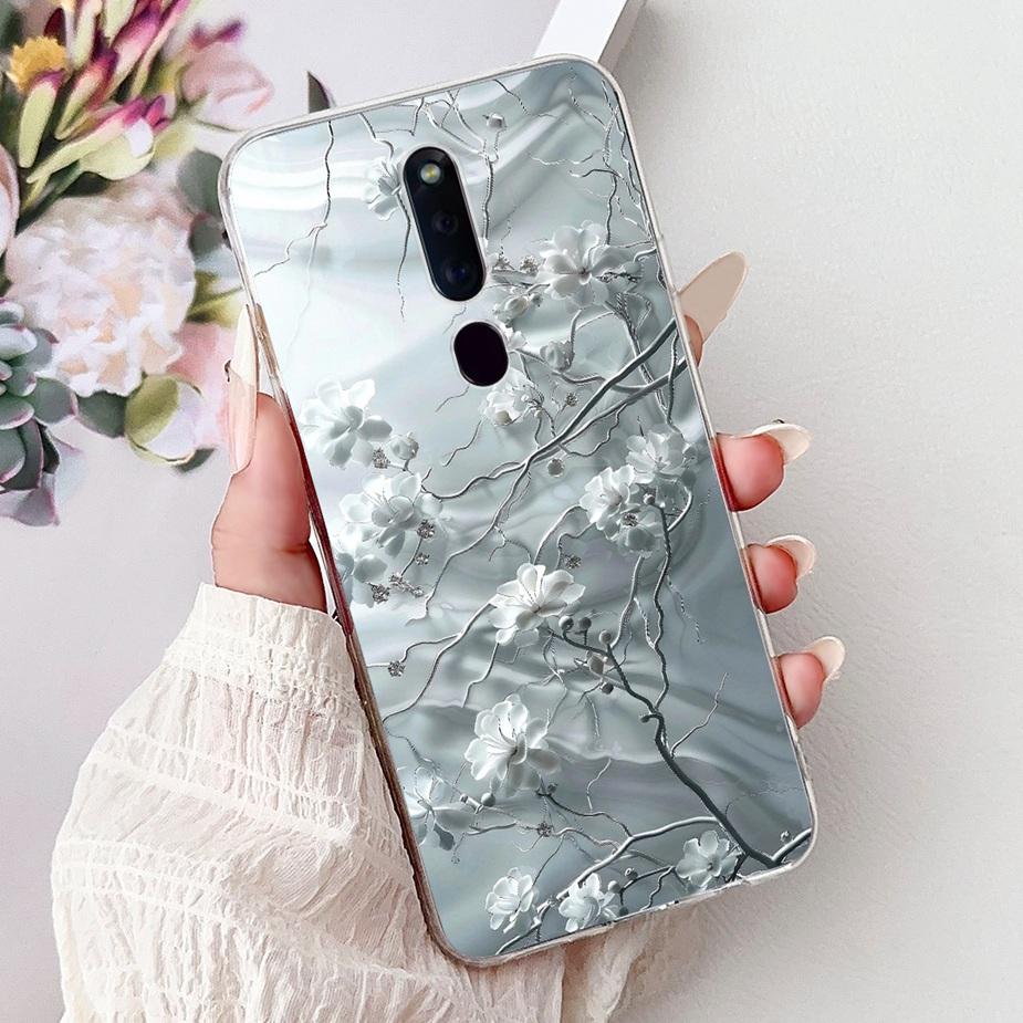 For Oppo F11 Case CPH1913 CPH1911 Colorful Flowers Painted Cover Soft Silicone Phone Case For Oppo F11 Pro F 11 OppoF11 Pro Bags