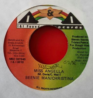7inch Record BEENIE MAN / CHRISTINA - Miss Angella I&I0010 I & I Foundatio Jamaica Reggae, Ska & Dub Used