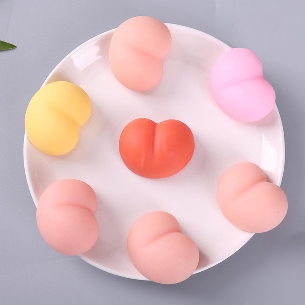 Novelty Squeezable Toy Soft TPR Stretchy Peach Butt Stress Vent Toy Party Favor Pressure Release Toy ADD Children Gift