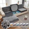 Capas elásticas para assentos de sofá para sala de estar Conjunto de almofadas elásticas de veludo Chaise Longue Luxo Canto L Forma Móveis Sofá