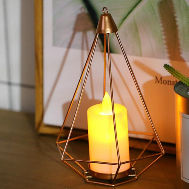 Kerzenlampe Schmiedeeisen Mädchen Herz Geständnis Geschenk Freundinnen Schlafzimmer Dekoration Batterie Lampe