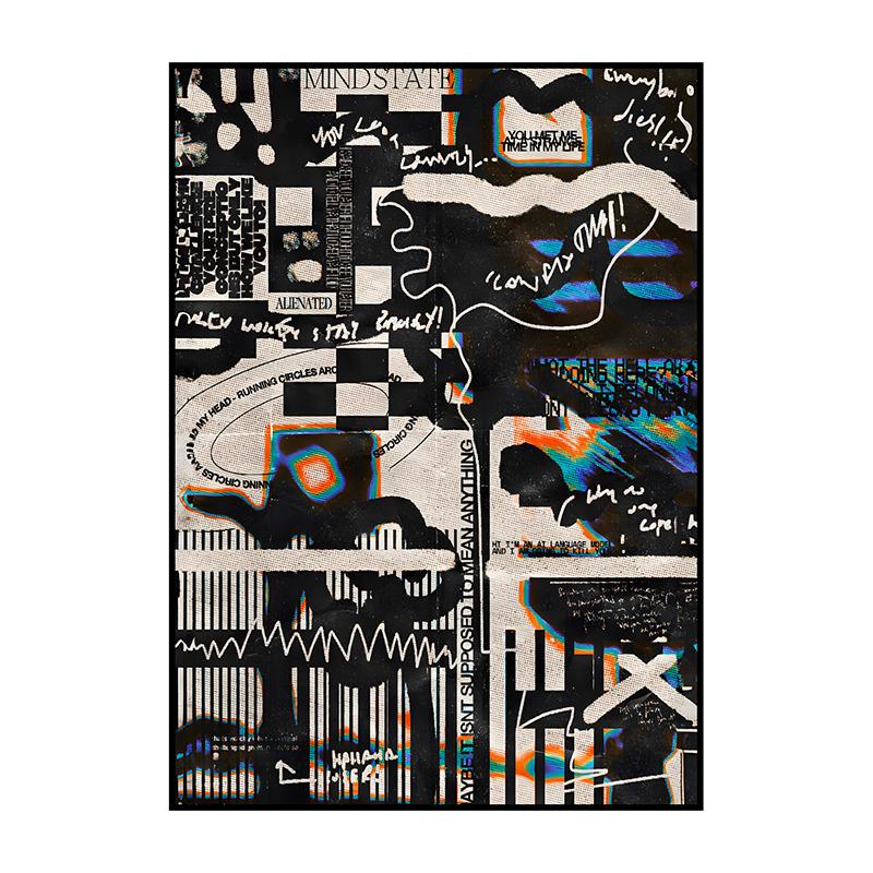 Vintage Abstract Sober Thoughts Classic Posters Print Mindstate Wall Art Canvas Painting for Living Room Bedroom Home Decor