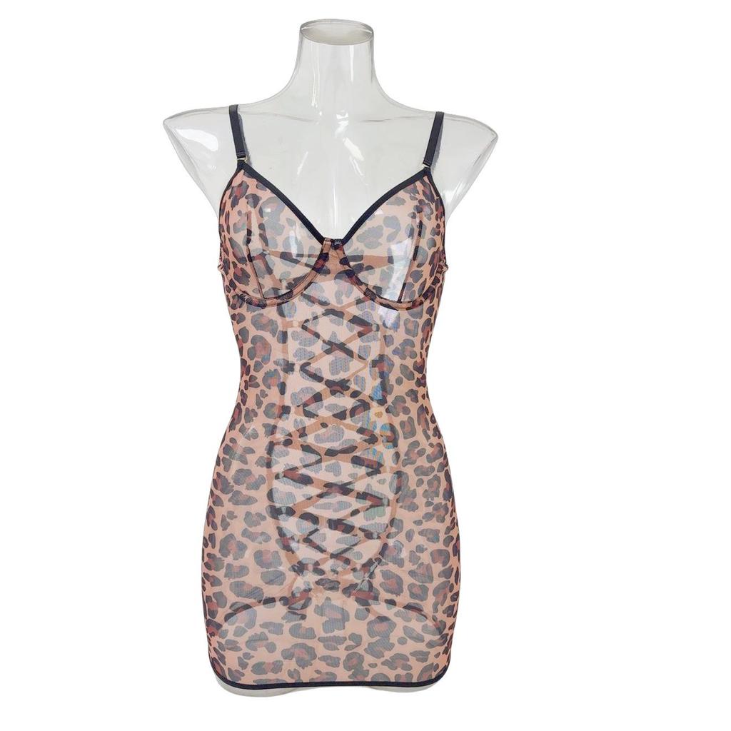 Seductive Mesh Lace Camisole Bodysuit Nightgown