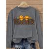 Christmas Gift: Simple and Clear Lines, English Letter Pencil Print with Bow Pattern, Fashionable and Elegant Women's Casual Sports-style Top for
