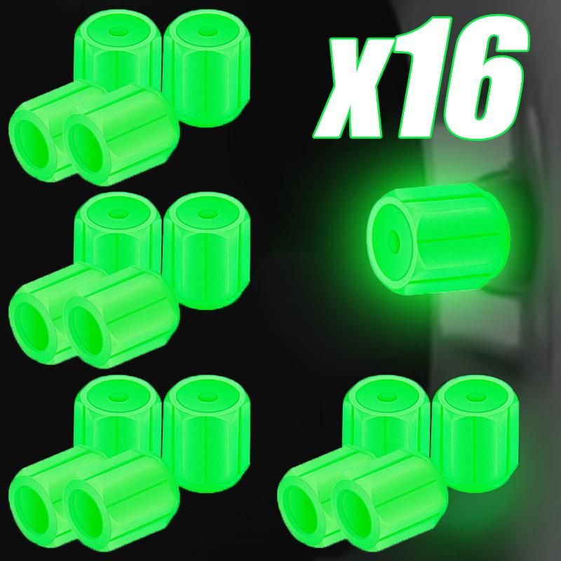 4/8/16 ks Auto Svítící Víčko Ventilku Pneumatiky Fluorescenční V Noci Svítící Motocykl Kolo Tryska Kola Víčka Ventilků Pneumatiky Automobilu Svítící Víčka