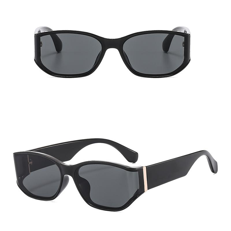 Malý obdélníkový zakřivený trendy módní brýlový rám Evropské a americké venkovní sluneční brýle