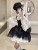 XHSUKADO Princess Long Detachable Lolita Shirt Size XL Women's Blouse, 6-Tier Sleeves, Sleeves, Ribbon, Style, Stylish, Lace, Ruffles, Cute, Top,