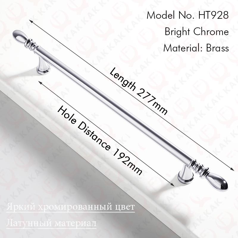 KAK Bright Chrome Kitchen Cabinet Handle Brass Cupboard Door Pulls Silver Dresser Drawer Knobs Furniture Handle Door Hardware