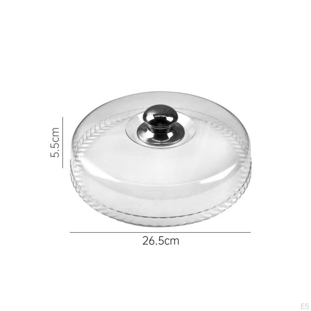 Cake Dome Plastic Cover with Knob Safe for Buffet, Bakery, Bakers, Caterers
