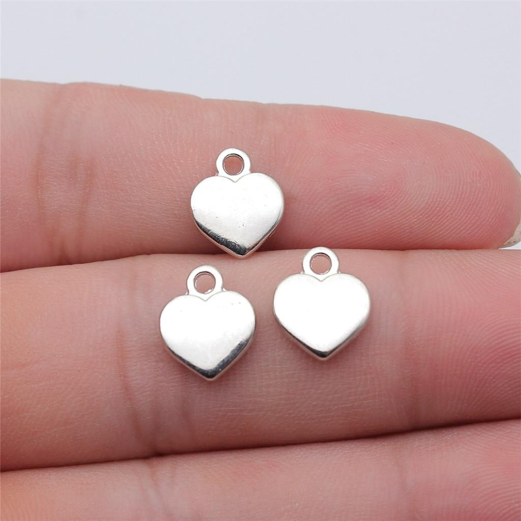 Charms Peach Heart Love Pendants Wedding Jewelry Findings QC094
