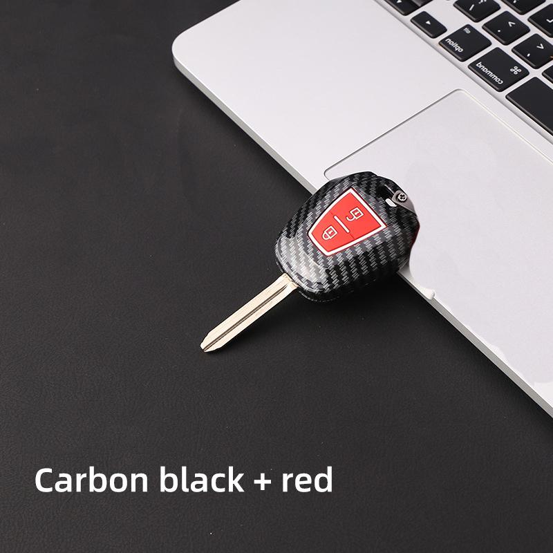 

Abs Carbon Car Key Case Cover Shell Skin Holder Fob Bag Set For Isuzu D-Max Mux Truck Dmax 2 Buttons Keyless Protector