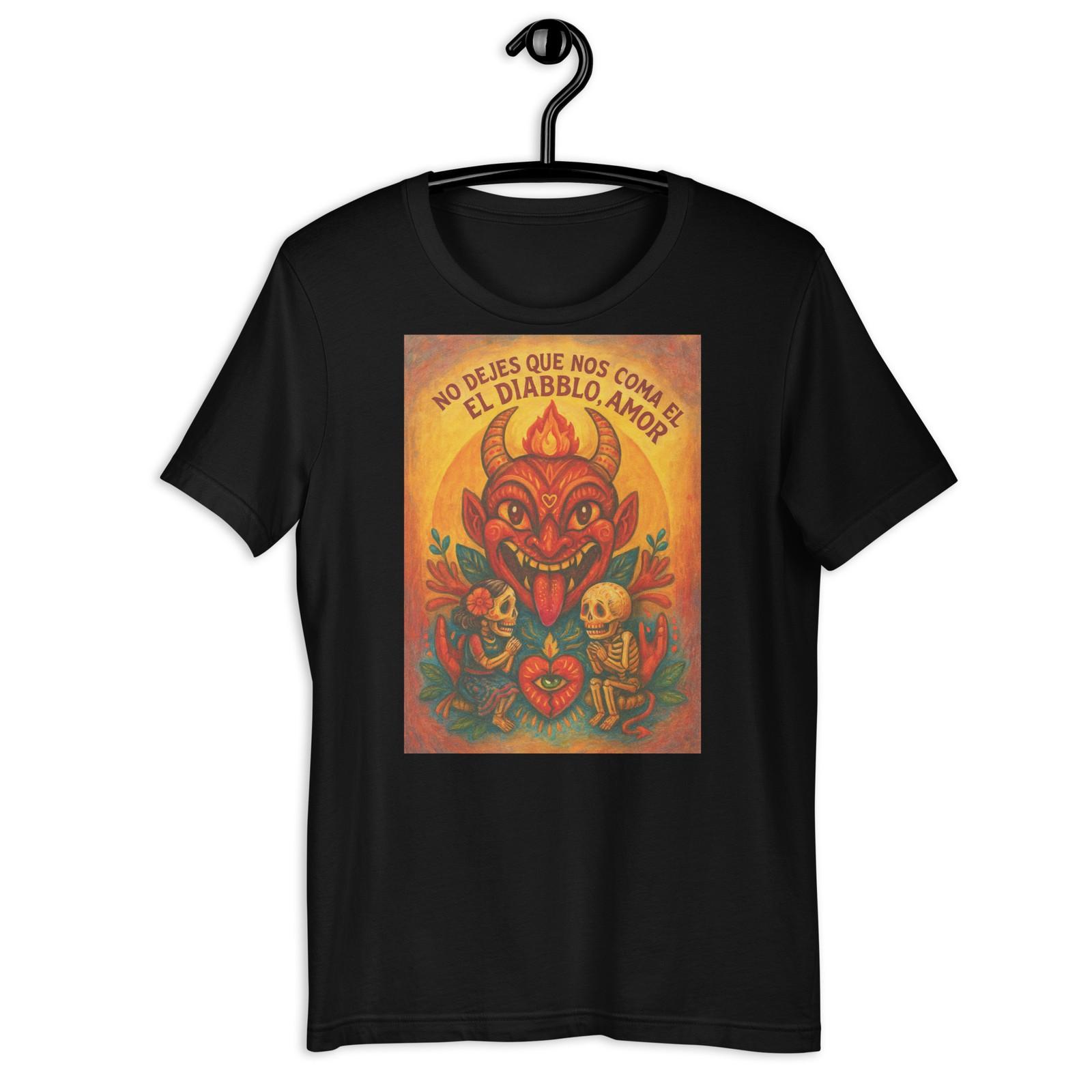

Mexican Devil Love Skull Art El Diablo Amor Gothic Vintage Tee 5XL різнокольоровий