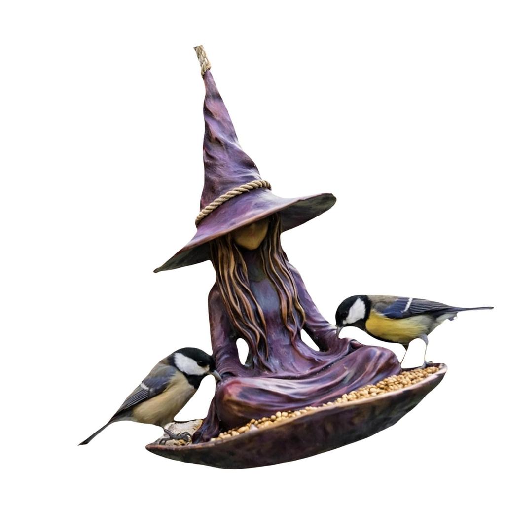 Handcrafted Resins Bird Feeder Easy Installation Garden Decoration For Nature Observation