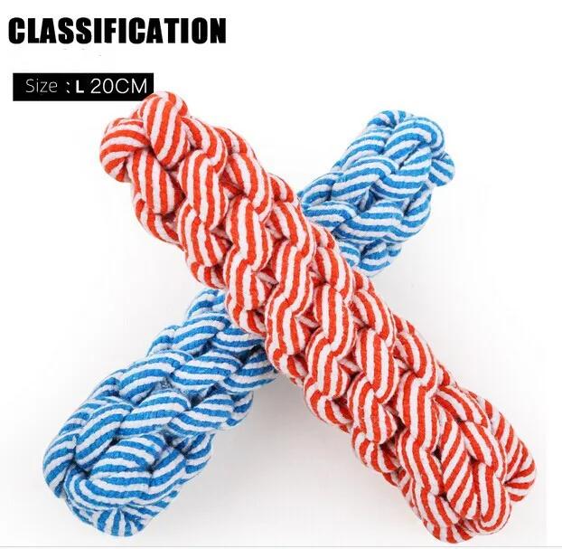 New 1pcs Pet Dog Chew Toys Kitten Grinding Cleaning Teeth Puppy Cat Rope Knot Ball Toy Animal Playing Accessories Pet Products