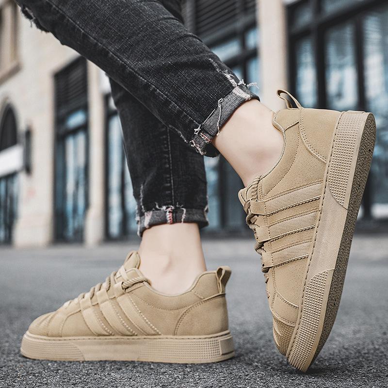 Shell head trendy men's shoes spring 2025 new street shooting comfortable trend versatile Internet celebrity explosion casual skateboard shoes