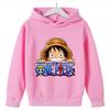Anime One Piece Hoodies Luffy Casual Ace Law Roronoa Zoro Luffy Streetwear Kids Boys Sweatshirts Pullover Hooded Fashion Costume