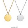 2024 Trendy European & American Stainless Steel O-Shaped Women's Necklace with Laser Engraved Logo