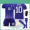 Three-star Champion 2223 Argentina Away Messi 10 Di Maria 11 Dybala 21 World Cup Football Jersey