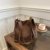 Large-capacity Bag Women's 2025 Summer New Corduroy Strawberry Print Going Out Versatile Shoulder Bag Commuter Tote Bag