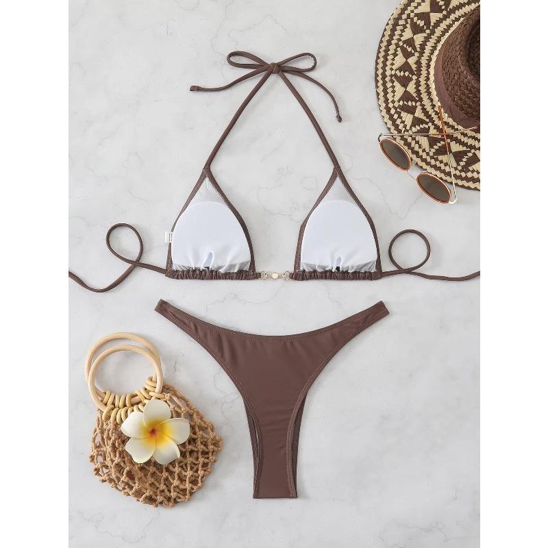 Sexy Bikini 2026 Women Chain Swimsuit Female Swimwear Thong Micro Bikinis Sets Two-piece Bathing Suit Swimming for Beach Wear