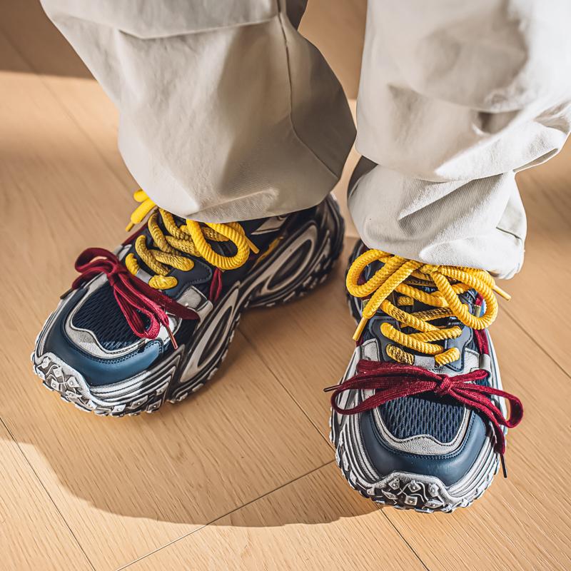 Men's Trend Clunky Sneaker Outdoor Non Slip Breathable Casual Running Sport Shoes Comfortable Work Shoes