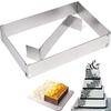 Retractable Cake Mold Rectangle/Square Baking Mold Adjustable Mousse Cake Ring  Chocolate