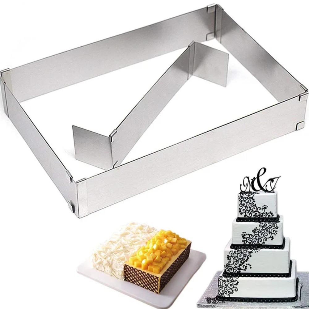 Retractable Cake Mold Rectangle/Square Baking Mold Adjustable Mousse Cake Ring  Chocolate