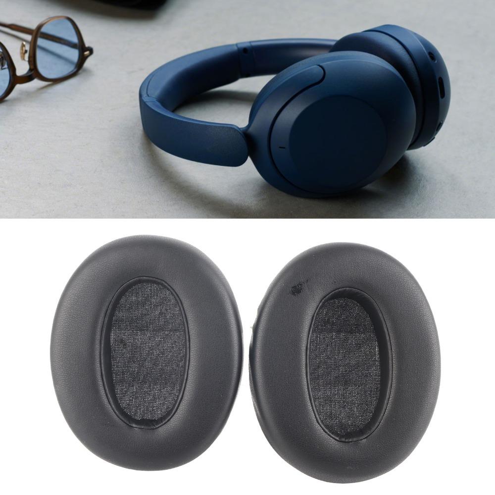 2PCS Leather Replacement Ear Pads Ear Covers for Sony WH XB910N Headphones Replacement Parts