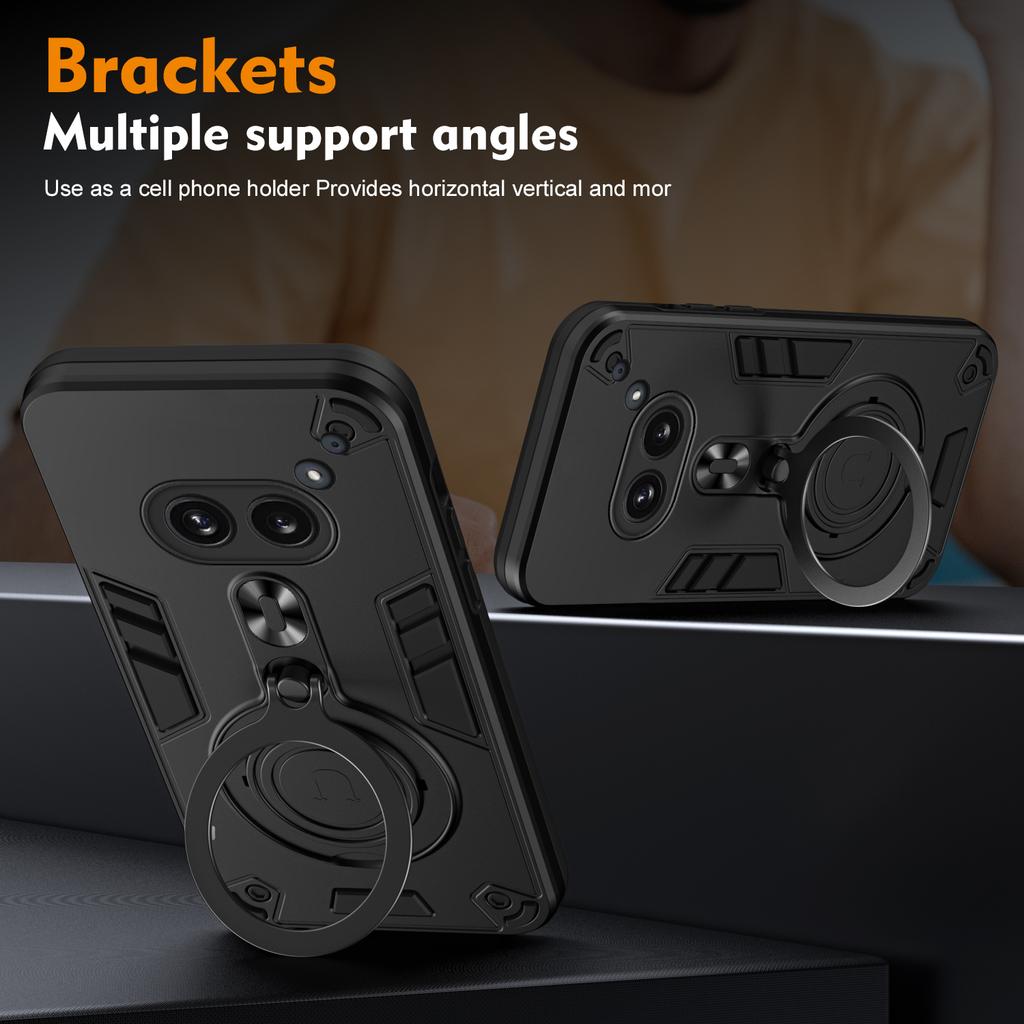 NEW 360 ° Rotating Metal Car Bracket Ring Reverse Magsafe Magnetic Armor Phone Case For NOTHING PHONE 2A PHONE2 2024 Phone2A