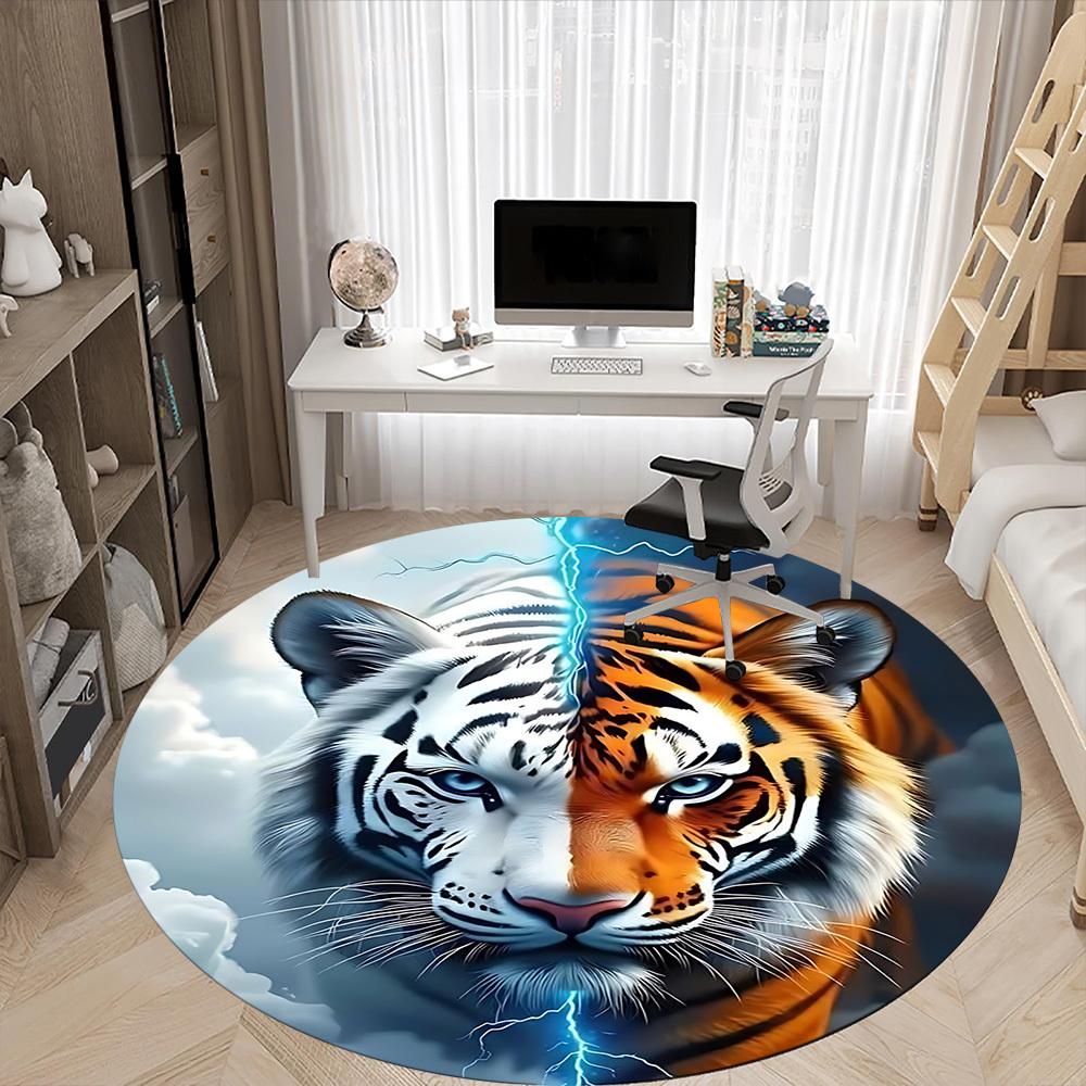 1pc Tiger Face Chair Carpet for Office, , Non-slip carpet, Very suitable for offices, farmhouses,Outdoor carpet yy251120023