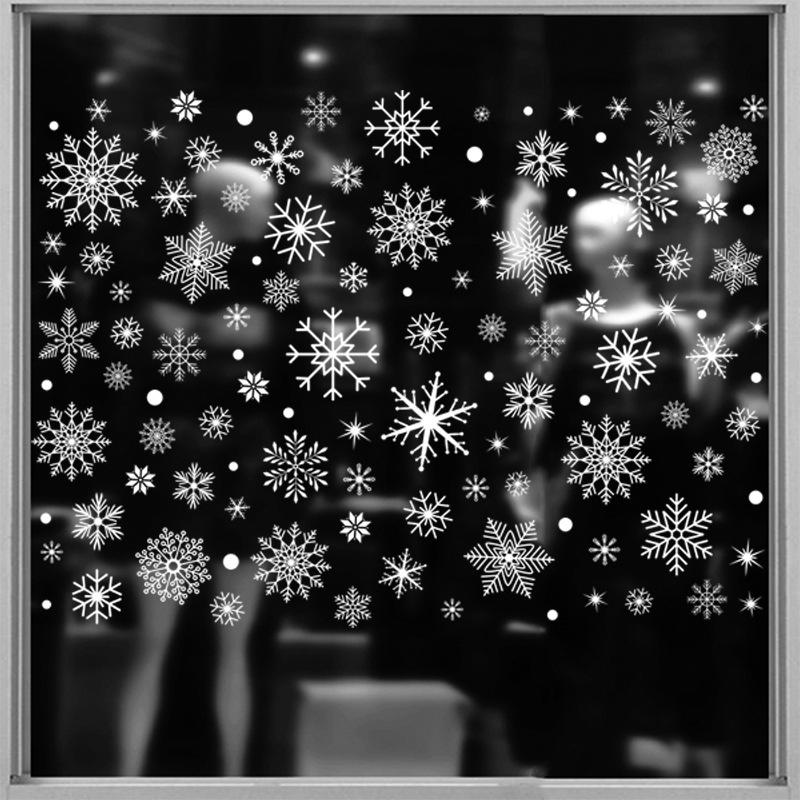 72x54CM White Christmas Static Cling Window Decal