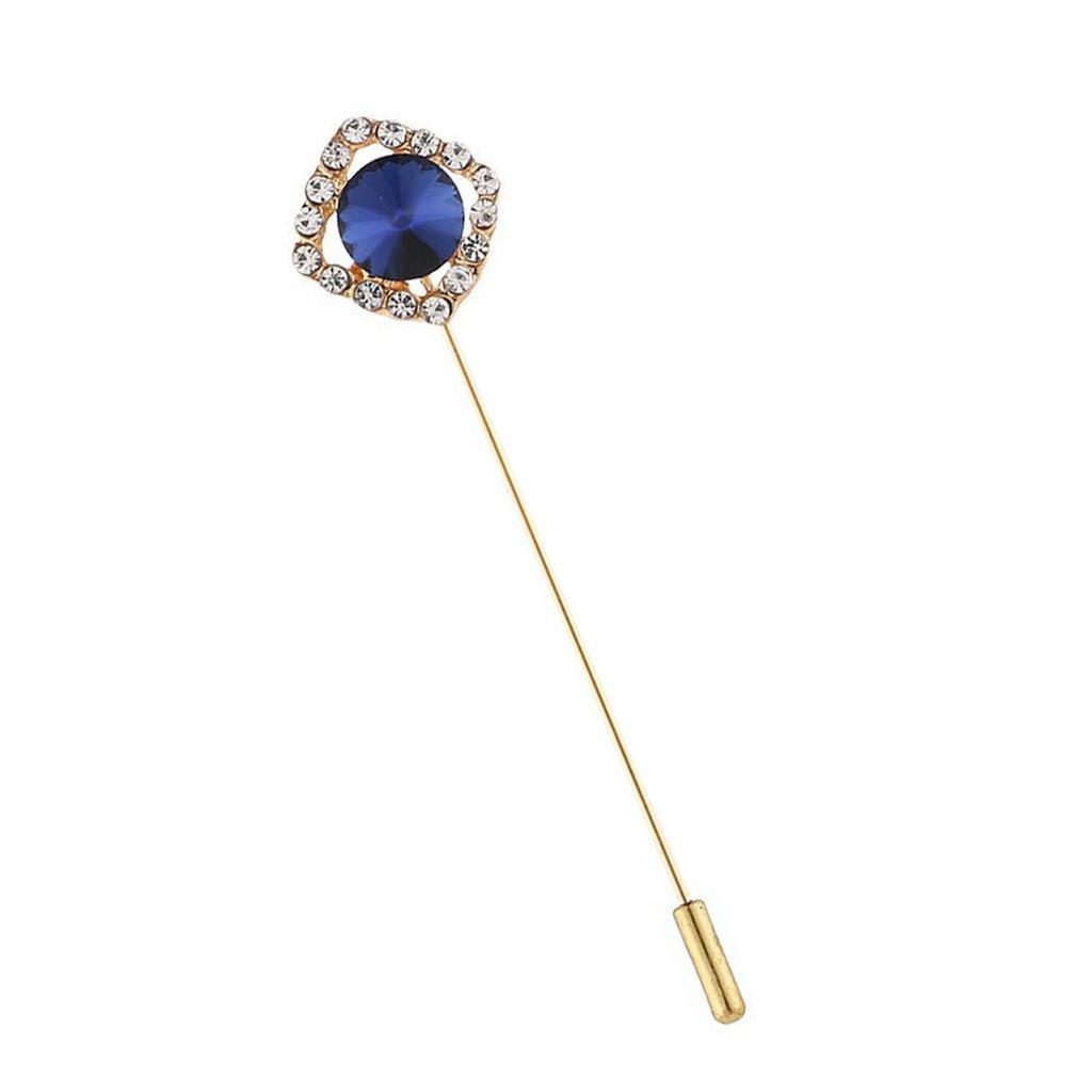 Gender Neutral Crystal Accented Brooch Pin Comfortable Wear Safety Lapel Pin Chest Ornament For Office Parties