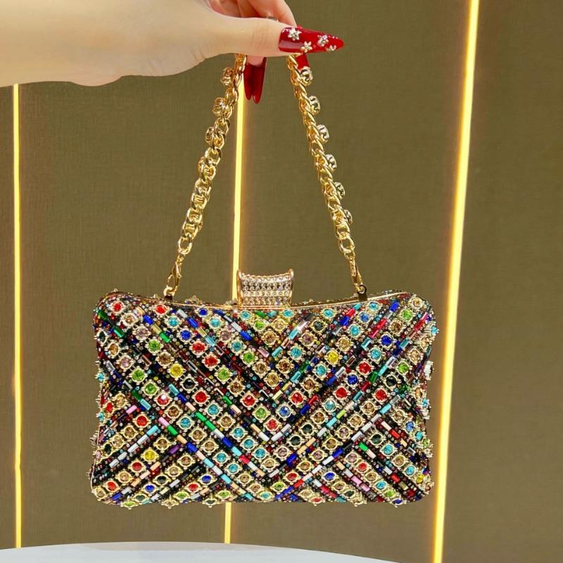 Вечерняя сумка, Модная сумочка для светского раута, Изысканная и легкая роскошная сумочка разноцветный