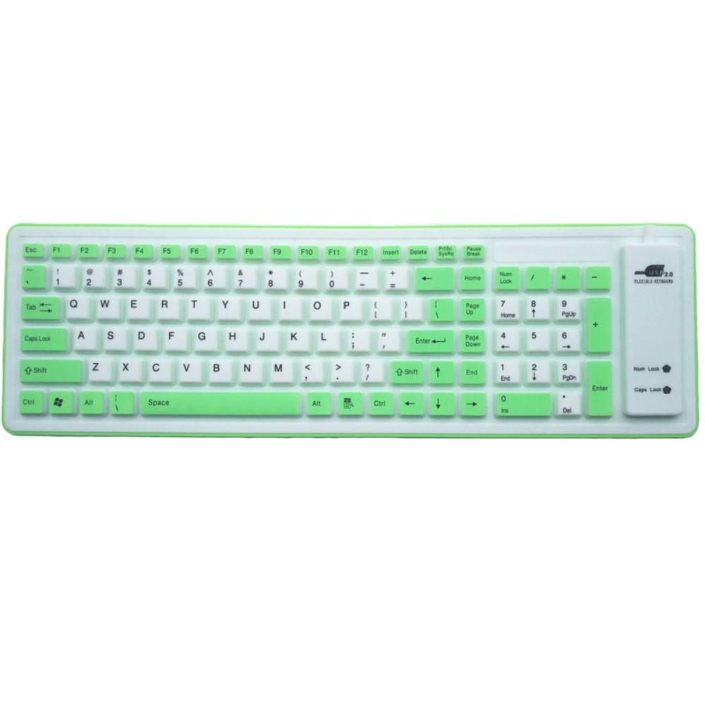 Soft Silicone Flexible Keyboard Foldable Wired Keyboard Colorful USB Keyboard  Home Use
