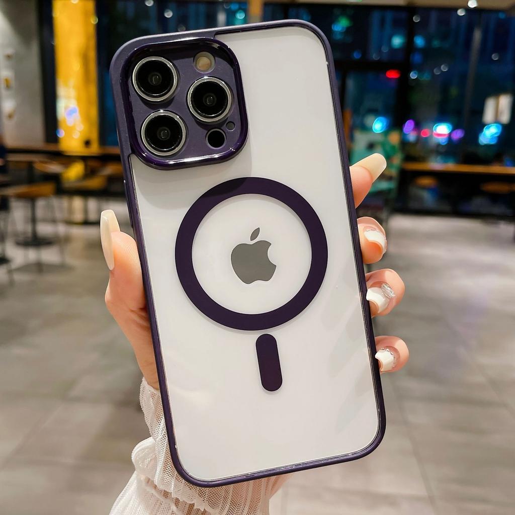 The IPhone16's Fine-hole Acrylic Frosted Case Is Suitable for The Apple 15 Magnetic Phone Case 14promax and Is Shock-resistant