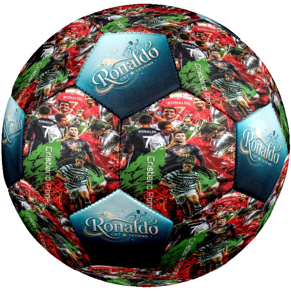 Ronaldo's Juventus Journey Size 5 Soccer Ball Machine-Stitched Indoor/Outdoor Training and Matches Ideal for Soccer Enthusiasts