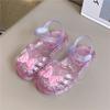 New girls sandals playing with water beach shoes soft-soled bag head hole shoes year-old children's jelly princess shoes summer