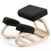 Ergonomic Kneeling Chair, Wooden Posture Knee Chair with Thick Foam Cushions and Solid Wood Frame, Adjustable Height