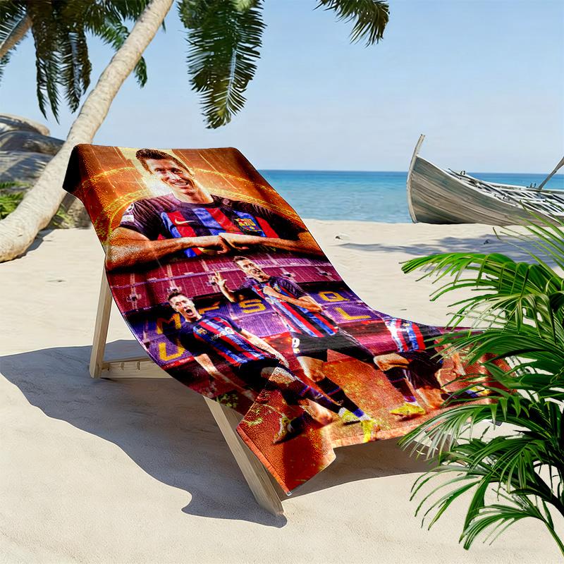 Goal Celebration Artistic Soccer Moment Beach Towel Portable For Travel Soft Seaside Outdoor Pool Towel Absorbent Bath Towel