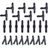 24Pcs Windshield Washer Hose Connector Kit, 3-way(T-type) 3-way(Y-type)2-way (I-type) Fit for Automotive Car Motorcycle Truck and Most Car Windshield